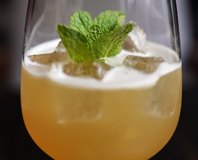 Old French - a cognac twist on the Old Cuban cokctail by Erwan Lebonniec from Kester Thomas.