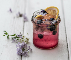 Lavender & Blueberry cocktail with Herbert Syrups