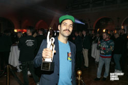 Max Scott wins prize for most noticable industry improver in Copenhagen. Photo by Carl Lemon.