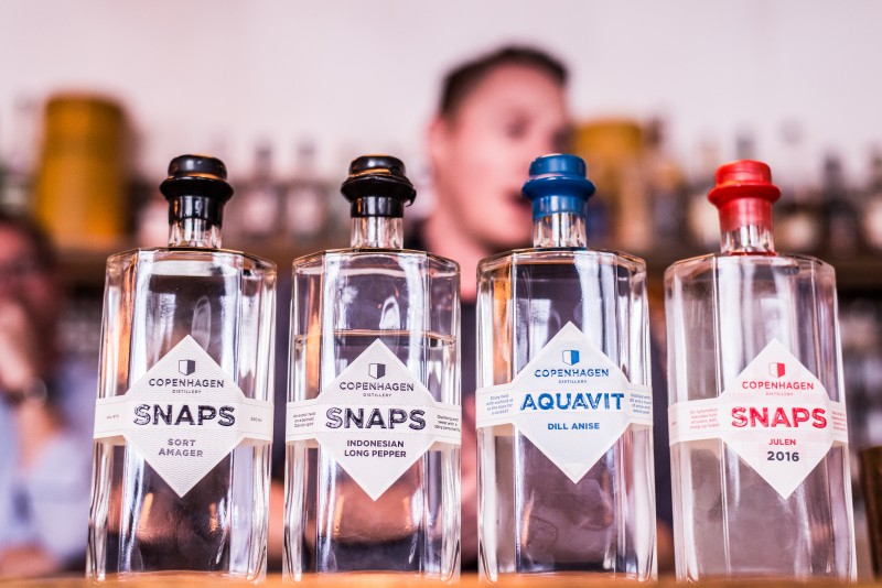 Snaps and aquavit products at the Snapsesummit at Lidkoeb. Photo by Alexandre Archimbaud